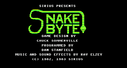 Snake byte Title Screen